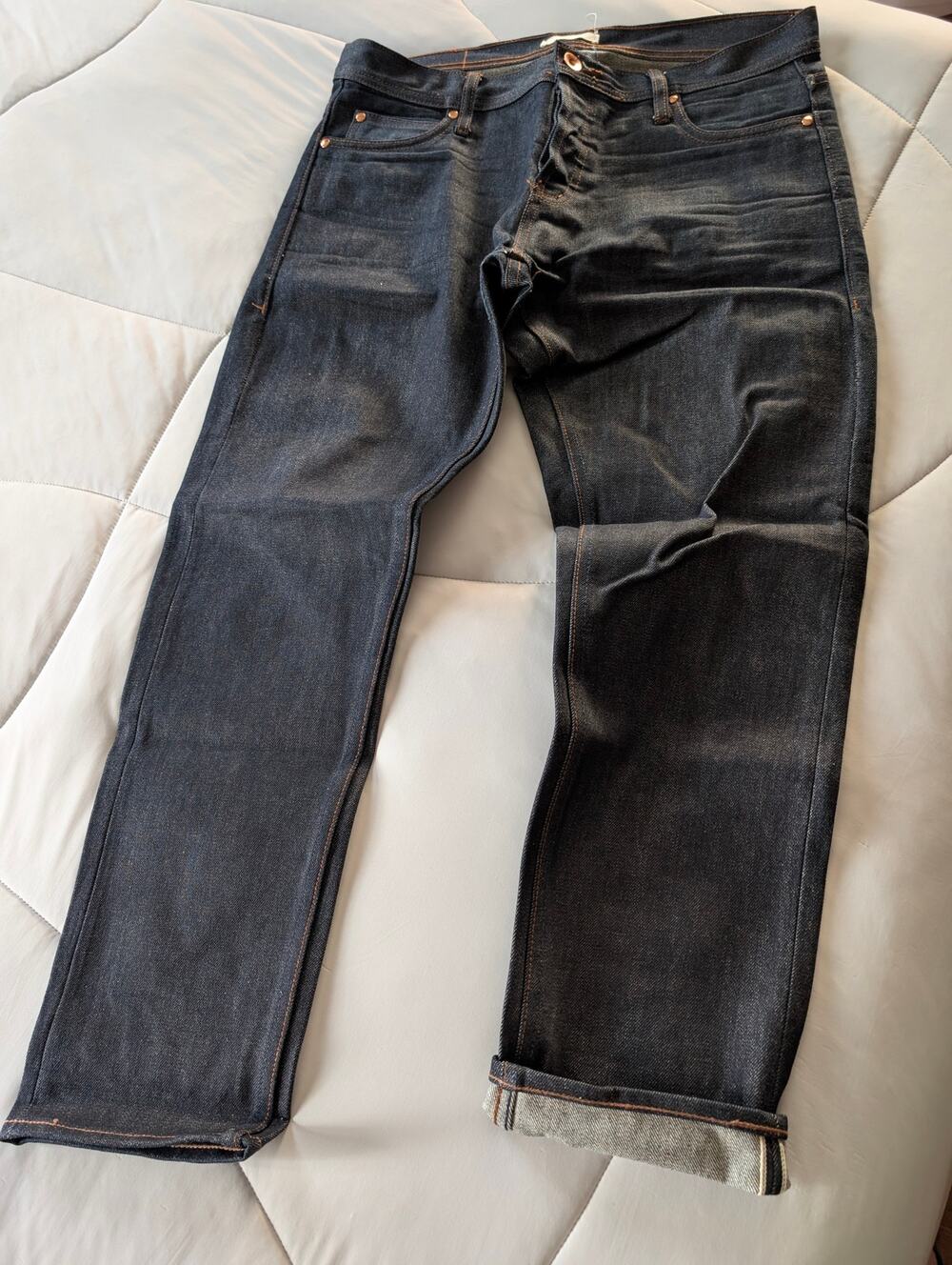 Unbranded Brand UB401 Tight Fit 14.5oz Selvedge Denim Jeans